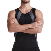 Gilet de sudation pour homme, ceinture amincissante, combinaison de sudation en néoprène chaud, corset, body shaper, débardeur zippé, t-shirt d'entraînement