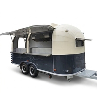 Camionnette de cuisine mobile SL-6T avec congélateur -25 degrés, design bicolore, norme britannique, avec hotte aspirante