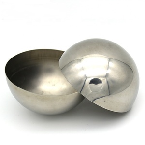 Demi-boule creuse en acier inoxydable, grande hémisphère creuse en acier inoxydable, demi-sphère en acier inoxydable - Product Image 1
