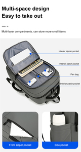 <span class=keywords><strong>Sac</strong></span> <span class=keywords><strong>à</strong></span> <span class=keywords><strong>dos</strong></span> pour ordinateur portable, étanche, résistant aux rayures, avec poignée latérale, coutures renforcées, USB, pour étudiants, voyages et affaires - Product Image 3