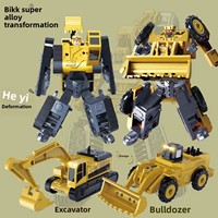 Robot transformable en alliage pour enfants, jouet de train vert, véhicule d'ingénierie à grande vitesse, bus Mecha 1:5