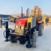 Tracteur d'occasion BDM, foreuse de puits d'eau DTH portable montée sur camion, moteur diesel, boîte de vitesses, roulement, pompe, profondeur max. 200m, 50 CV, capacité de levage 12T