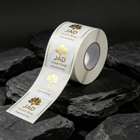 Autocollants personnalisés en papier adhésif imperméable, résistant à l'huile, résistant à l'alcool, écologiques, recyclables, séchage rapide |   Impression UV à feuille d'or |   Voiture