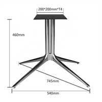 Pieds de table en acier inoxydable 304 de conception européenne moderne Tables en métal pour le café et le thé en pierre frittée