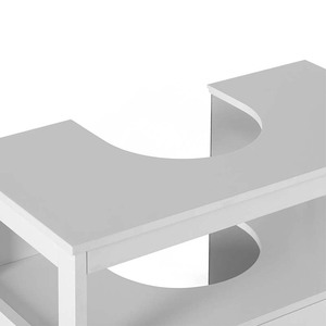 Base de fregadero de tocador blanca 2 Almacenamiento de gabinete organizador en forma de U sobre el almacenamiento del inodoro para accesorios de piezas de <span class=keywords><strong>baño</strong></span> - Product Image 3