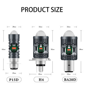 12-80V H4 LED Moto H6 BA20D P15D LED Moto Sepeda Motor Lampu Lampu Lensa Kuning Hi <span class=keywords><strong>Lo</strong></span> Lampu Sepeda Motor Headlight Lampu - Product Image 5