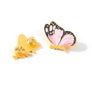 Insect Serie Badge Pin Custom Creatieve Vlinder Bee Dragonfly Plant Lotus Broche Emaille Pin 2022 - Product Image 4