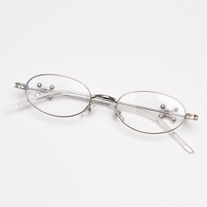 Lunettes de lecture ovales en métal rose Y2K 2026 avec strass pour femmes, monture carrée, verres anti-lumière bleue - Product Image 1