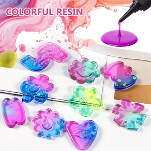 Kit de résine UV multicolore sans odeur pour la création de bijoux DIY : moules en silicone, pendentifs, boucles d'oreilles, bagues, porte-clés - Product Image 3