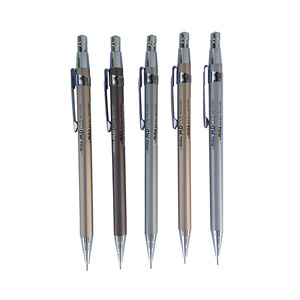 School Stationery Classic Style 0.5 0.7mm Mechanical Pencil Promotional Office Students Writing Metal Automatic Pencil