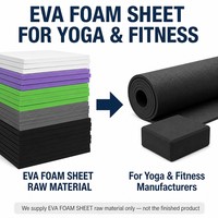 Feuille de mousse EVA en matière première pour fabricants d'équipements de yoga, densité 38-80 Shore C, non toxique, pour découpe et moulage, fourniture directe usine