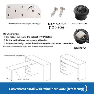 Accesorios de Escritorio de Acero Giratorios Tipo Vórtice Pequeño, Plegables a 90 Grados, Ahorro de Espacio, Fácil Instalación, Funcionales - Product Image 6