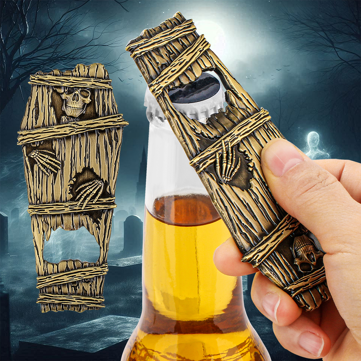 Seis Accesorios De Ataúd De Halloween, Ataúdes Falsos De Plástico, Ataúdes Hexagonales | En Línea