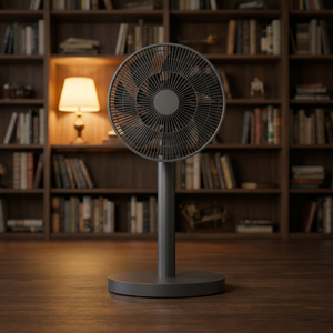Ventilador de Pedestal BLDC para Dormitorio, 12 Velocidades, 7 Aspas de ABS, Oscilación 3D Automática, 900mm de Altura Compacta para Dormitorio y Oficina - Product Image 1