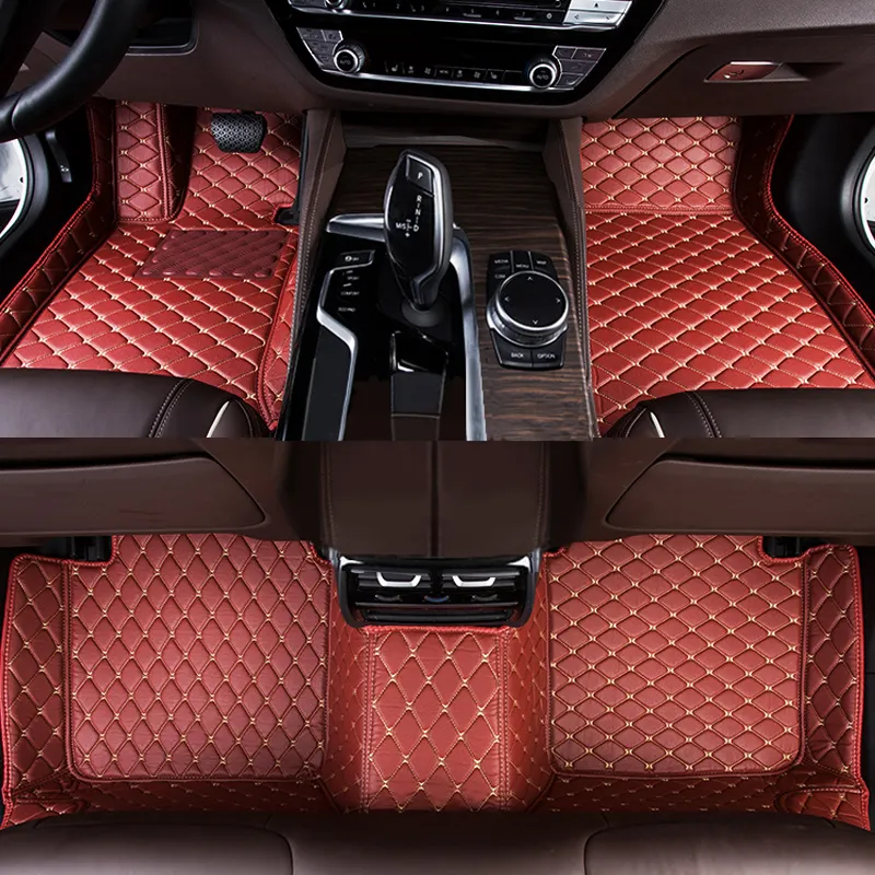 פנים אביזרי רכב רכב שטיח מחצלת 5D 7D רכב רצפת מחצלות להשתמש לאאודי A4