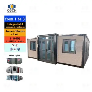 CGCH澳大利亚可扩展集装箱房屋定制模块化可扩展集装箱2卧室，带卫生间预制房屋可扩展