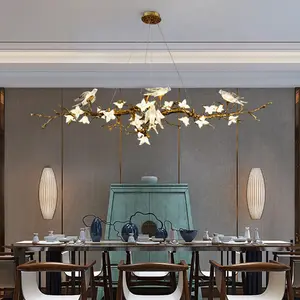 ثريا لغرفة الغرف المفرخة مصباح دلاية إبداعي وبتصميم شخصي فاخر بتصميم على طاولة بار مصابيح فاخرة من النحاس