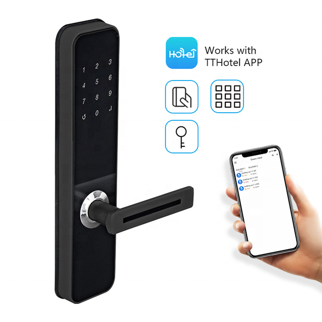 WiFi Online Wilress NFC Door Access Electronic Smart Hotel Lock With Password Unlock Management System