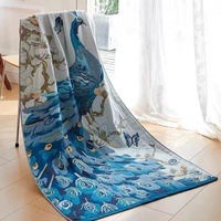 100% Cotton Five-Layer Gauze Bath Towel Floral Printed Quick-Drying Absorbent Comfortable Large Towel for Adults Beach Towels