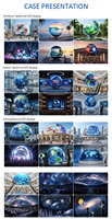 Écran sphérique LED en forme de globe P2 P2.5 de 1m, 1,5m, 2m de diamètre, écran LED en forme de boule pour exposition