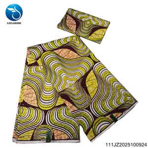 Super Holland 100% algodón peinado Ankara imprime telas africano dorado gran cera brocado vestido tejido ML111 con piedras - Product Image 3