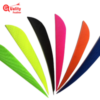 50 pièces JINYUQI 4 pouces goutte d'eau forme dinde plume droite/gauche aile flèche Fletch aubes pour tir à l'arc bricolage tir chasse