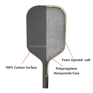 Pagaie de Pickleball T700 raw 12K en fibre de carbone bleue <span class=keywords><strong>Fusion</strong></span> texturée Pagaie de Pickleball thermoformée - Product Image 3