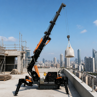 Grue araignée compacte télécommandée de 5 tonnes, best-seller, haute performance pour la construction
