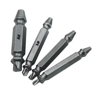 Custom Stripped Screw Extractor Set 4pcs S2 1#-4# Broken Bolt Extractor