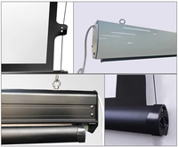 Écran de projecteur de plafond électrique professionnel UST 16:9 fonctions de contrôle vocal et de réveil au format haute définition