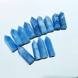 Điểm Wand Aquamarine Bán Buôn Số Lượng Lớn Đá Quý Thô Tự Nhiên Đánh Bóng Đá Dân Gian Biển Xanh Pha Lê Trang Trí Nội Thất OEM Phong Cách Nghệ Thuật Tùy Chỉnh