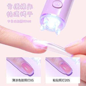 TSZS Mini lampe à <span class=keywords><strong>oreille</strong></span> de <span class=keywords><strong>chat</strong></span> Portable lampe de polymérisation Rechargeable UV LED lampe de poche rose vernis à ongles Gel vernis sèche - Product Image 2