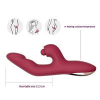 GINYA Neues Design Heizender Kaninchenvibrator Weiblicher Klopfvibrator Klitoris-Stimulationsmassagegerät Erwachsenen-Gesundheits-Sexspielzeug für Frauen