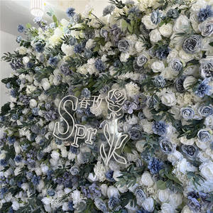 SPR accessoires de mariage pour la mariée, toile de fond de photographie fleur artificielle de mariage, fleur artificielle, tapis mural à enrouler, mur de fleurs - Product Image 5