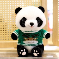 Vente chaude Panda Ours En Peluche Animal Portant Des Vêtements Panda En Peluche Jouet Mignon Animal En Peluche Jouets