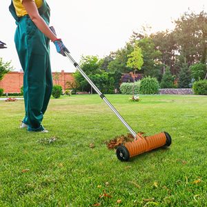 Detachable Lawn Rake Wheel Hand Lawn Edger <b>Weeding</b> <b>Tool</b> Garden Courtyard Grass Trimming Rake - Product Image 6