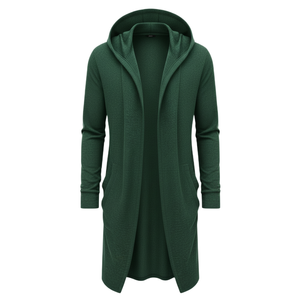 Bangladesh Bulk Custom <b>Long</b> Sleeve Hooded <b>Cardigan</b> Men Solid Color Premium Robe <b>Hoodie</b> Cotton Eco-Friendly Quick Dry Winter MOQ - Product Image 1
