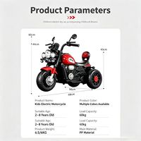Moto électrique pour enfants à trois roues avec télécommande, musique Bluetooth et lumières