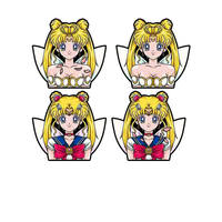 Calcomanías de gran tamaño, pegatina de movimiento 3D de sailor moon