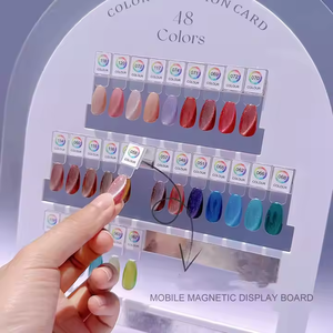 Magnetic Acrylic <b>Nail</b> Display Board Gel Polish Color Sample Card Detachable Color Testing Tool for Salon - Product Image 3