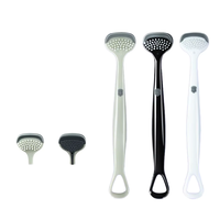 Nettoyeur de langue en silicone souple, gratte-langue portable, brosse pour l'hygiène buccale, outil pour une haleine fraîche après les repas