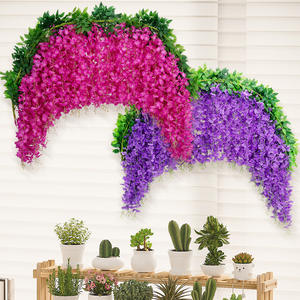 Guirnalda <span class=keywords><strong>de</strong></span> Flores <span class=keywords><strong>de</strong></span> Glicinia <span class=keywords><strong>de</strong></span> Seda Artificial <span class=keywords><strong>de</strong></span> Alta Calidad, Ecológica, Reutilizable, Decoración para Colgar en <span class=keywords><strong>la</strong></span> Pared, para Bodas - Product Image 5