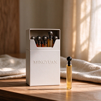 Nouvelle boîte à cigarettes style flacon d'échantillon de parfum 0,5 ml-5 ml, flacon cylindrique en verre vide pour test de parfum, ouverture facile