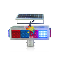 Feux de circulation solaires rouges et bleus double face personnalisés feux stroboscopiques à LED de sécurité routière feux d'avertissement solaires