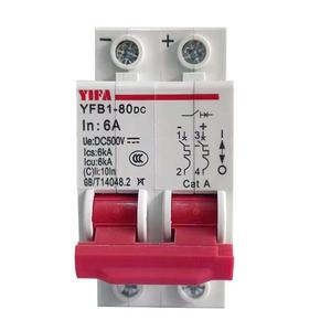Yifa YFB1-80DC DC 400V/230V, เซลล์พลังงานแสงอาทิตย์ MCB PV เบรคเกอร์แบตเตอรี่เกินป้องกัน2P 3KA/4.5kA ทำลายความจุ - Product Image 4