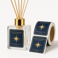 Autocollant en vinyle imperméable avec logo en feuille d'or personnalisé, rouleau d'autocollants pour flacon de parfum, impression adhésive professionnelle pour étiquettes de parfum