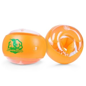 Brassard de natation pour enfants Swimbobo, épaissi, multicouche, avec airbag en PVC, gonflable, pour piscine et parc aquatique, couleur orange - Product Image 2