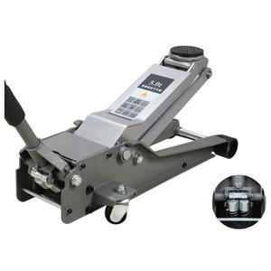 Resistente da 5 tonnellate di capacità di basso profilo idraulico carrello da pavimento rapido rialzo a doppia pompa pistoni metallo metallurgia parte macchinari - Product Image 1