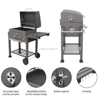 Barbecue portable d'extérieur au charbon de bois et granulés, fumoir