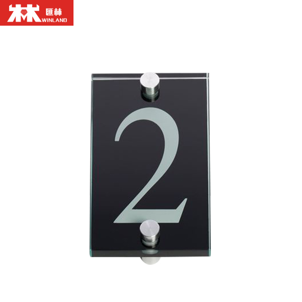 OEM дизайн шрифта № 2 стеклянный дом табличка с номерами домашние адресные знаки